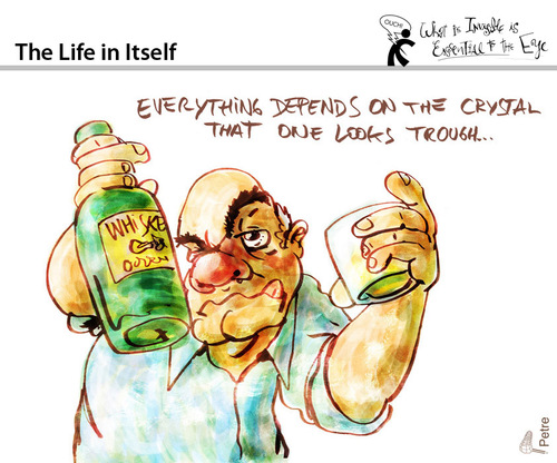 Cartoon: The life in itself (medium) by PETRE tagged visions,sights,drinks