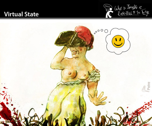 Cartoon: Virtual State (medium) by PETRE tagged republic,democracy