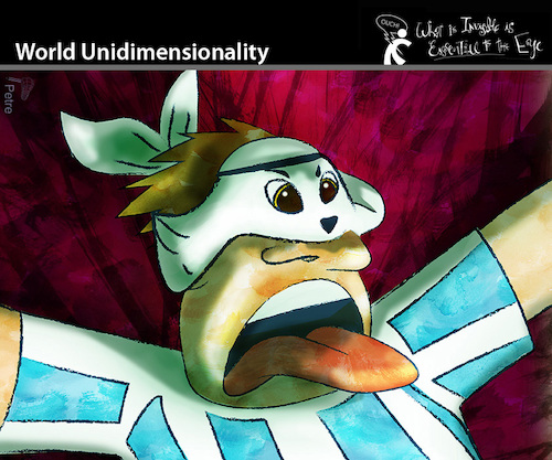 Cartoon: World Unidimensionality (medium) by PETRE tagged fußball,fifaworldcup2022,qatar2022,undimensionality,worldcup