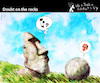 Cartoon: Doubt on the Rocks (small) by PETRE tagged easterisland,moai,rolling,music