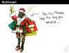 Cartoon: Multitarget (small) by PETRE tagged christmas,santaclaus