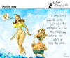 Cartoon: On the Way (small) by PETRE tagged sun beach vacations
