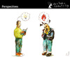 Cartoon: Perspectives (small) by PETRE tagged light thoughts differences