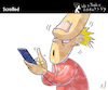 Cartoon: SCROLLED (small) by PETRE tagged handy smartphone scrolling