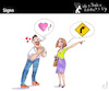 Cartoon: SIGNS (small) by PETRE tagged love,signs,liebe