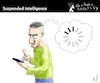 Cartoon: Suspended Intelligence (small) by PETRE tagged handy,smartphone,intelligence