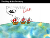 Cartoon: The map and the territory (small) by PETRE tagged discovery cristobal colon america 1492