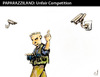 Cartoon: Unfair Competition (small) by PETRE tagged paparazzi cameras photographer