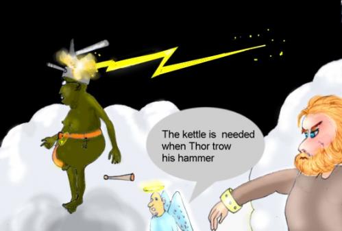 Cartoon: Asa Thors hammer (medium) by Hezz tagged thor