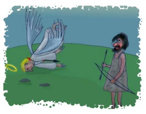 Cartoon: Birdhunter (medium) by Hezz tagged vogeljäger,bird,stonage