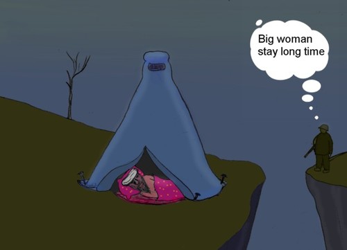 Cartoon: Burka-Ladin (medium) by Hezz tagged sleeping,burka,ladin
