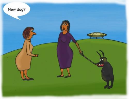 Cartoon: Gegessen uppäten (medium) by Hezz tagged dogfood,made,of,dog,gegessen,hound