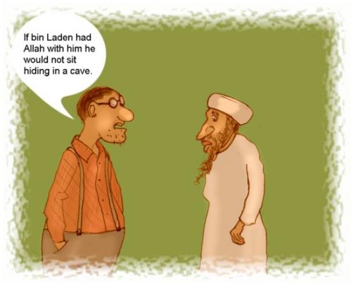 Cartoon: Logik (medium) by Hezz tagged logik,bin,laden,cave
