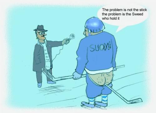 Cartoon: Ongelma the Swede (medium) by Hezz tagged ongelma,die,probleme,problem,ishockey