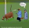 Cartoon: Prime Vanhanen visit farm (small) by Hezz tagged valle