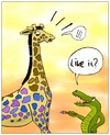 Cartoon: New look (small) by andriesdevries tagged giraffe,color,makeover