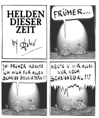 Cartoon: Früher.... (medium) by Matthias Stehr tagged lebenssinn,philosophie