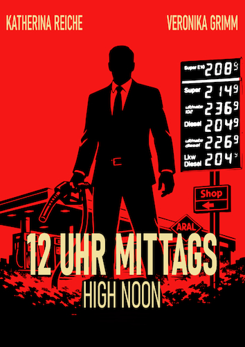 Cartoon: High Noon (medium) by Matthias Stehr tagged benzinpreise,öl,tanken,irankrieg