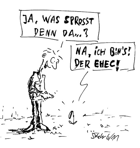 Cartoon: Ich bins... (medium) by Matthias Stehr tagged ehec,epidemie