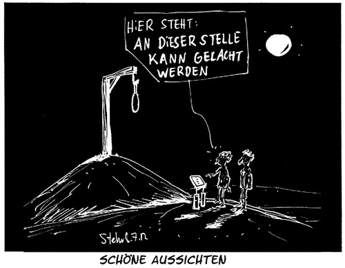 Cartoon: Schöne Aussichten (medium) by Matthias Stehr tagged galgen