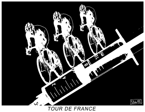 Cartoon: Tour de France (medium) by Matthias Stehr tagged tour,de,france,doping,sports
