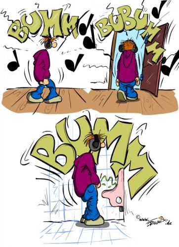 Cartoon: BuBumm (medium) by Trumix tagged mp3,musik,player,bass,bumm