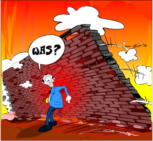 Cartoon: Die Brandmauer wankt (medium) by Trumix tagged jungeunion,junge,union,cdu,spd,brandmauer,bundesregierung,jungeunion,junge,union,cdu,spd,brandmauer,bundesregierung