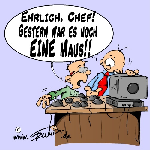 Cartoon: Die wundersame Vermehrung (medium) by Trumix tagged computer,maus,pc,trummix