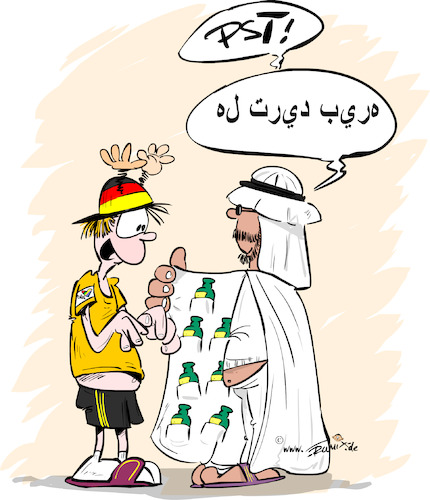 Cartoon: Du wolle Bier ? (medium) by Trumix tagged alkoholverbot,katar,qatar,wm,fussballmeisterschaft,wm2022,alkoholverbot,katar,qatar,wm,fussballmeisterschaft,wm2022