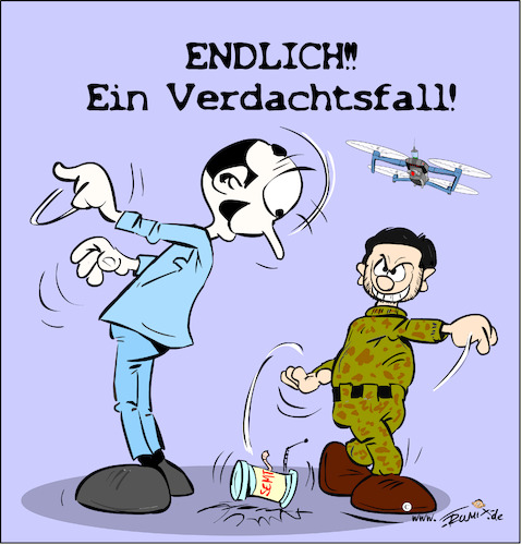 Cartoon: Endlich ein Verdachtsfall (medium) by Trumix tagged drohne,drohnenangriff,verdachtsfall,kreml,leipzig,drohne,drohnenangriff,verdachtsfall,kreml,leipzig