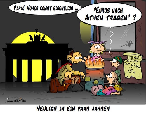 Cartoon: Euros nach Athen tragen (medium) by Trumix tagged griechenland,eulen,nach,athen,tragen,euro,schuldenkrise,eurokrise,schulden,trummix