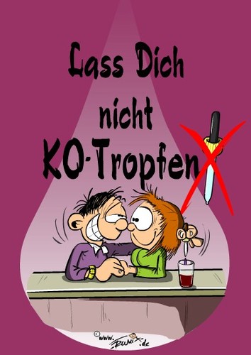 Cartoon: KO-Tropfen (medium) by Trumix tagged ko,tropfen,party,disco,fete,trummix,betäubungsmittel,vergewaltigungsdroge
