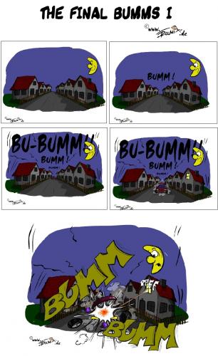 Cartoon: The final Bumms (medium) by Trumix tagged bumms,lärm,musik,mp3,trumix,umwelt,krach,belästigung,nachtruhe,ruhe
