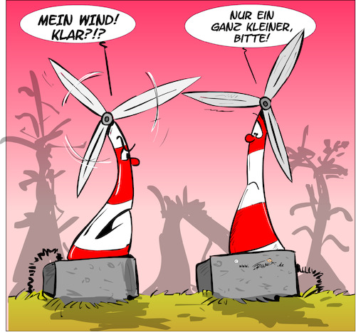 Cartoon: Windrad Mein Wind Dein Wind .. (medium) by Trumix tagged windräder,windrad,windenergie,dürre,windkraft,klima,niederschlag,energiewende,wind,windräder,windrad,windenergie,dürre,windkraft,klima,niederschlag,energiewende