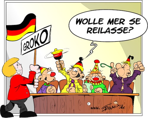 Cartoon: WolleMerSeReilasse (medium) by Trumix tagged merkel,schulz,groko,regierung,sondierung,cdu,spd,csu,seehofer,merkel,schulz,groko,regierung,sondierung,cdu,spd,csu,seehofer