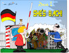 Cartoon: Merkel is back (small) by Trumix tagged merkel,wahlkamp,merz,buch,bundestagswahl2025,trumix,migrationspolitik,migration