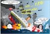 Cartoon: Mit wehenden Fahnen (small) by Trumix tagged spd,abwärtstrend,titanic,umfragetief,wahlen,cdu,afd,fdp