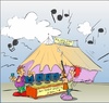 Cartoon: Neulich auf dem Jahrmarkt (small) by Trumix tagged ballerspiele counterstrike jahrmarkt messe screenshot spiele trummix videogames