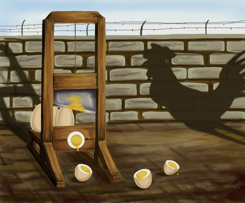 Cartoon: Guillotine (medium) by gartoon tagged guillotine