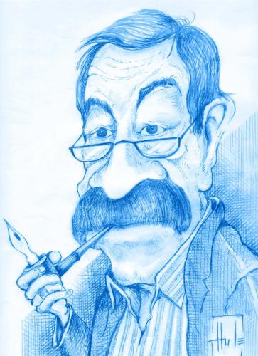 Cartoon: Gunter Grass (medium) by Hule tagged caricature