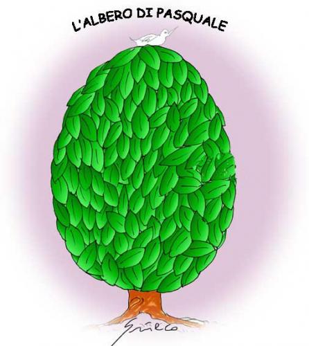 Cartoon: ALBERO DI PASQUALE (medium) by Grieco tagged grieco,albero,pasqua