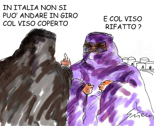 Cartoon: BURKA MISERIA ! (medium) by Grieco tagged grieco,burka,santanche