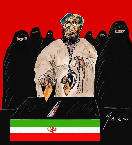 Cartoon: IRAN (medium) by Grieco tagged grieco,iran,election