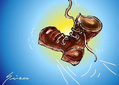 Cartoon: LA SCARPA (medium) by Grieco tagged grieco,scarpa