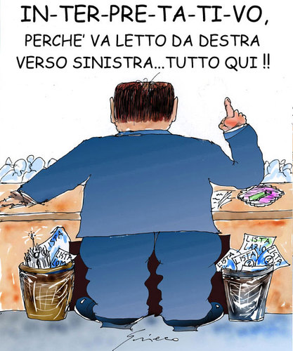 Cartoon: SOLO UN AIUTINO (medium) by Grieco tagged grieco,elezioni,regionali,decreto,interpretativo