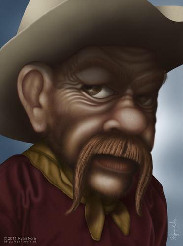 Cartoon: Roughest Toughest Hombre (medium) by RyanNore tagged photoshop,character,cartoon,portrait