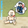 Cartoon: Infant Dreams - Cop (small) by RyanNore tagged infant,baby,dream,thought,imagination,police,cop