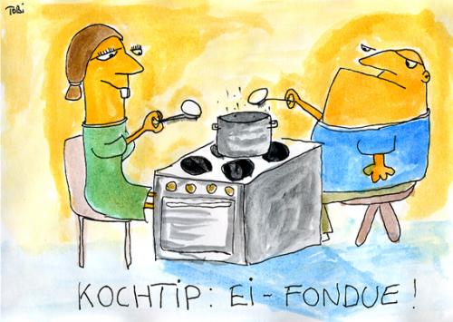 Cartoon: Ei Fondue (medium) by Tobias Schülert tagged ei,fondue