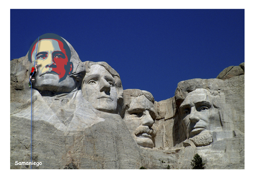 Cartoon: Obama by Banksy jr (medium) by samaniego tagged obamabybanksyjr,obama,politicos,banksyjr