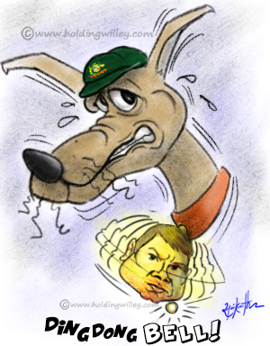 Cartoon: Ian Bell England (medium) by crowpoint tagged india,sachin,tendulkar,ian,bell,lillee,cricket,ashes,fast,bowling,bodyline,aussie,australia,england,clarke,urn,oval